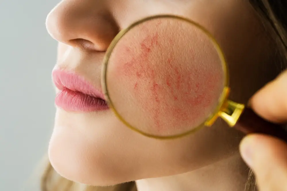 استفاده از مواد آرایشی غیراستاندارد و ناسازگار با پوست، از عوامل ایجاد جوش صورت است.