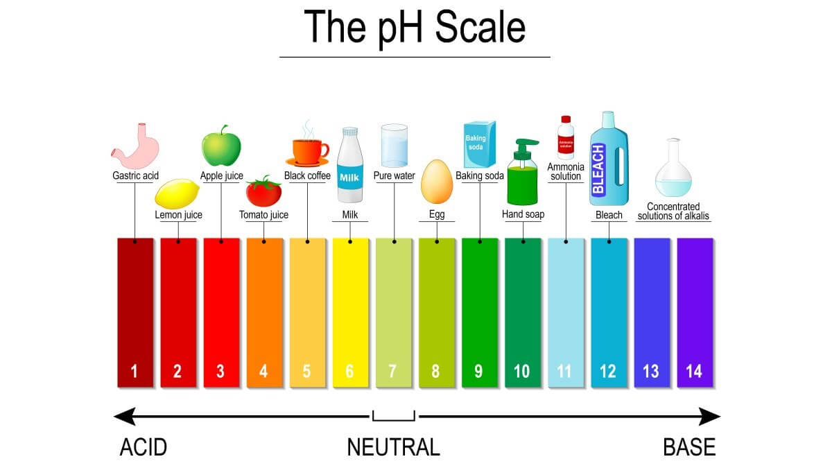 PH مو برای هر فرد عددی میان 3.5 تا 4.5 بوده که به_طور طبیعی حدودا اسیدی است